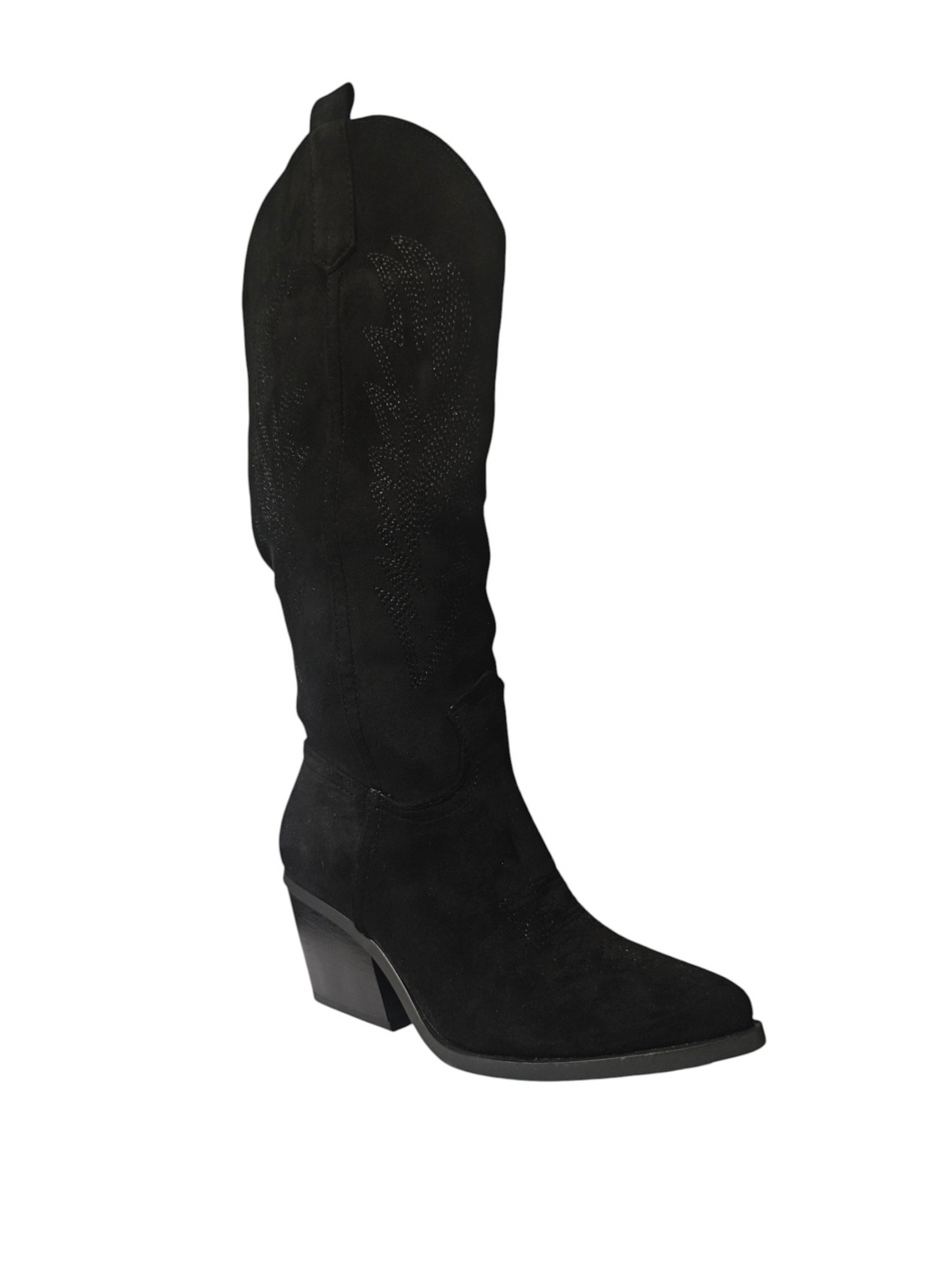 Botas Altas Bordadas Terciopelo