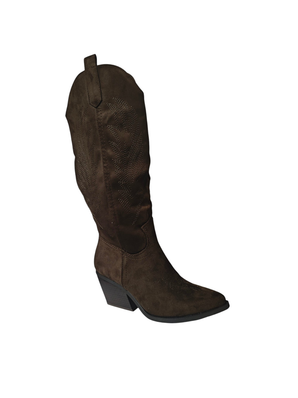 Botas Altas Bordadas Terciopelo