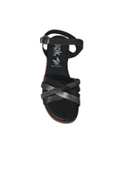 Sandalias Planas Tiras Cruzadas Brillo