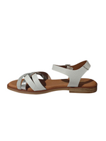 Sandalias Planas Tiras Cruzadas Brillo