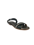 Sandalias Planas Pala Cruzada Brillo