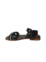 Sandalias Planas Pala Cruzada Brillo