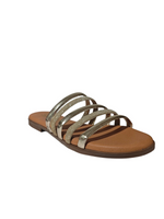 Sandalias Pala Tiras Doradas y Brillo