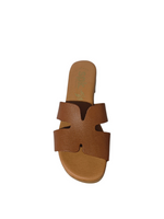 Sandalias Tacón Piel Marrón