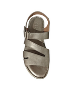 Sandalias Confort Piel Metalizada