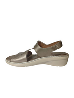 Sandalias Confort Piel Metalizada