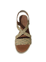 Sandalias Cuña Yute Dorada