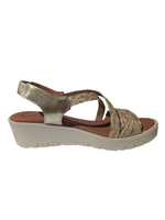Sandalias Cuña Yute Dorada