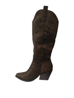 Botas Altas Bordadas Terciopelo