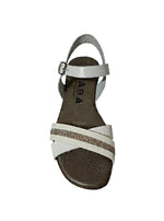 Sandalias Planas Pala Cruzada Brillo